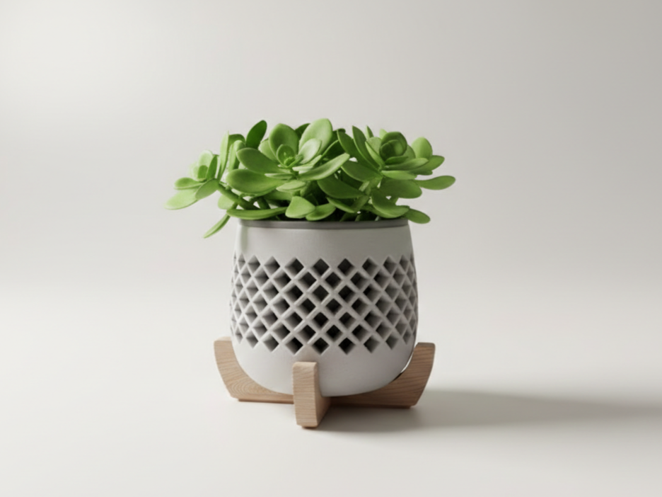 Diamond Lattice Planter & Stand | No AMS Required