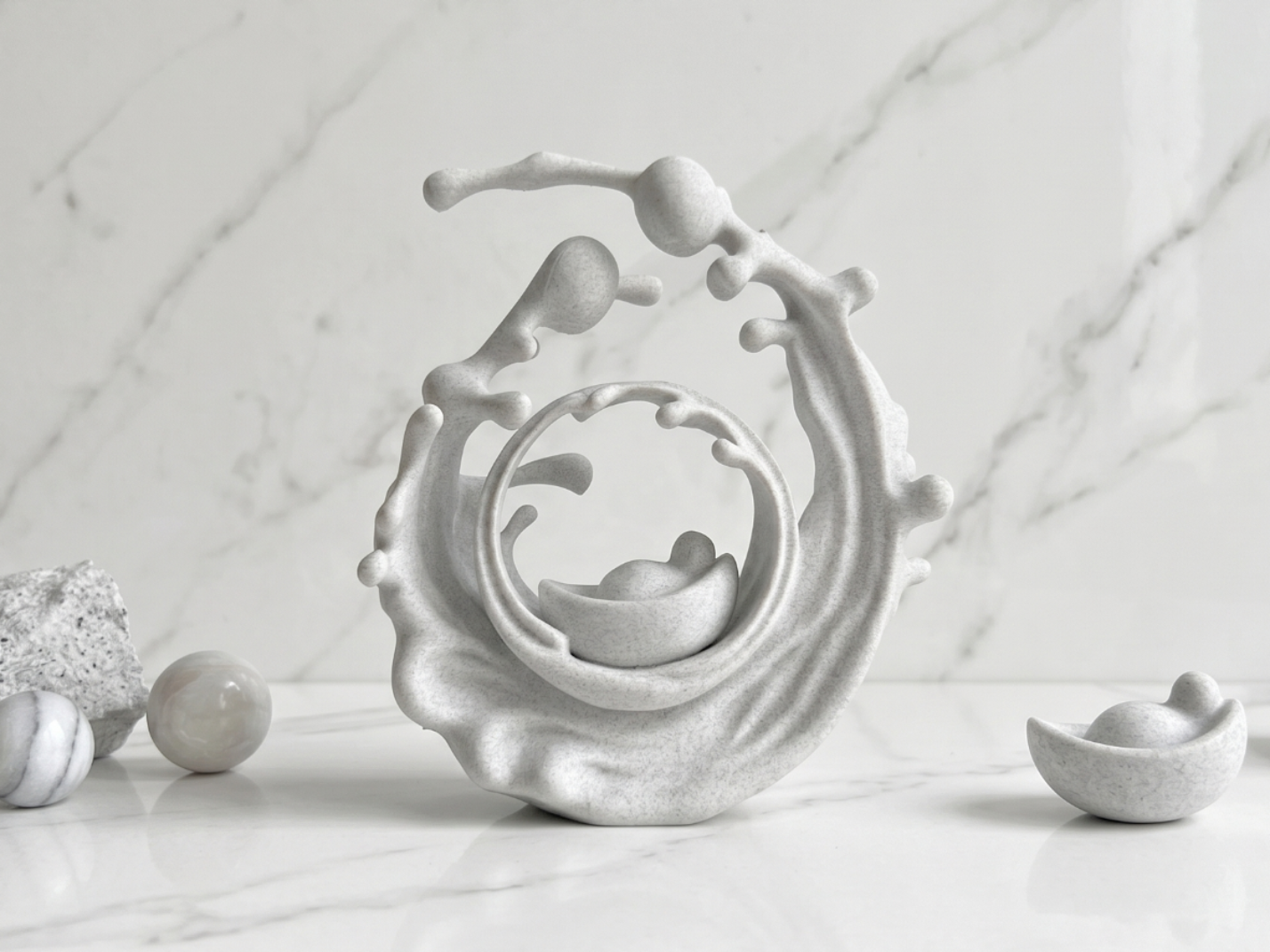 Miracle of Life - Newborn Family Modern Sculpture