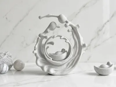Miracle of Life - Newborn Family Modern Sculpture