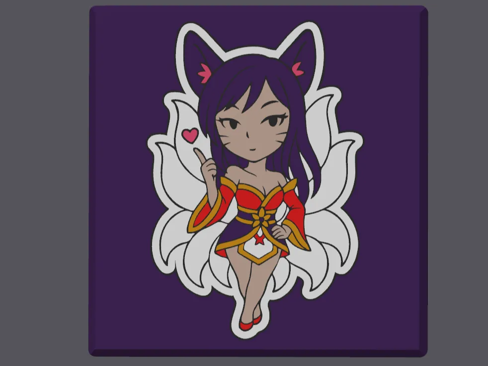 Riftbound Leader Showcase Deck Box - Ahri - Free 3D Print Model ...