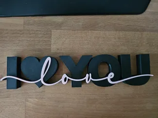 I LOVE  YOU – Love Script Decorative Stand