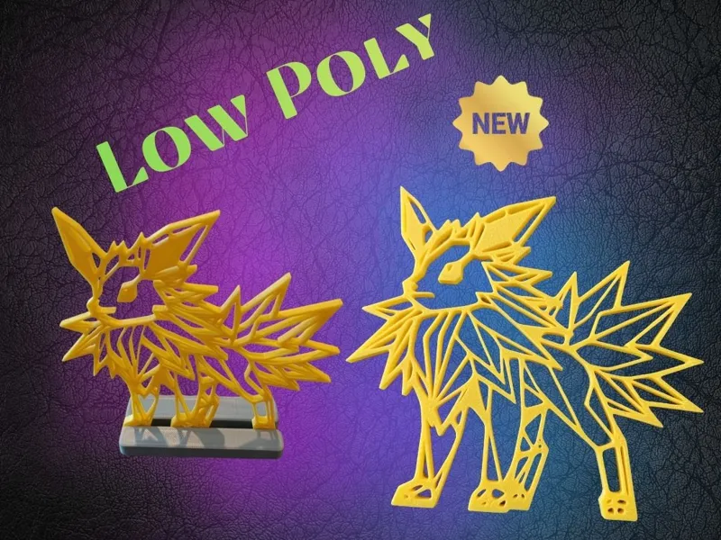 Geometric Low Poly Blizza mit Display Base