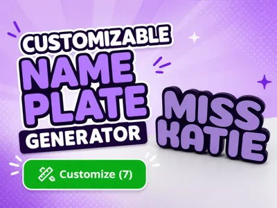 Custom Name Plate (Resin & Face down modes too!)
