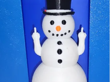 Snowman Rude No Background Rude Snowman by The chill guy - MakerWorld
