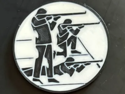 Sports Shooters Coaster Logo Three-Position Match 