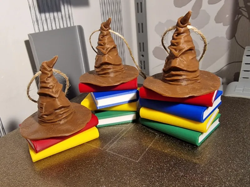 Harry Potter Sorting Hat on Books Ornament