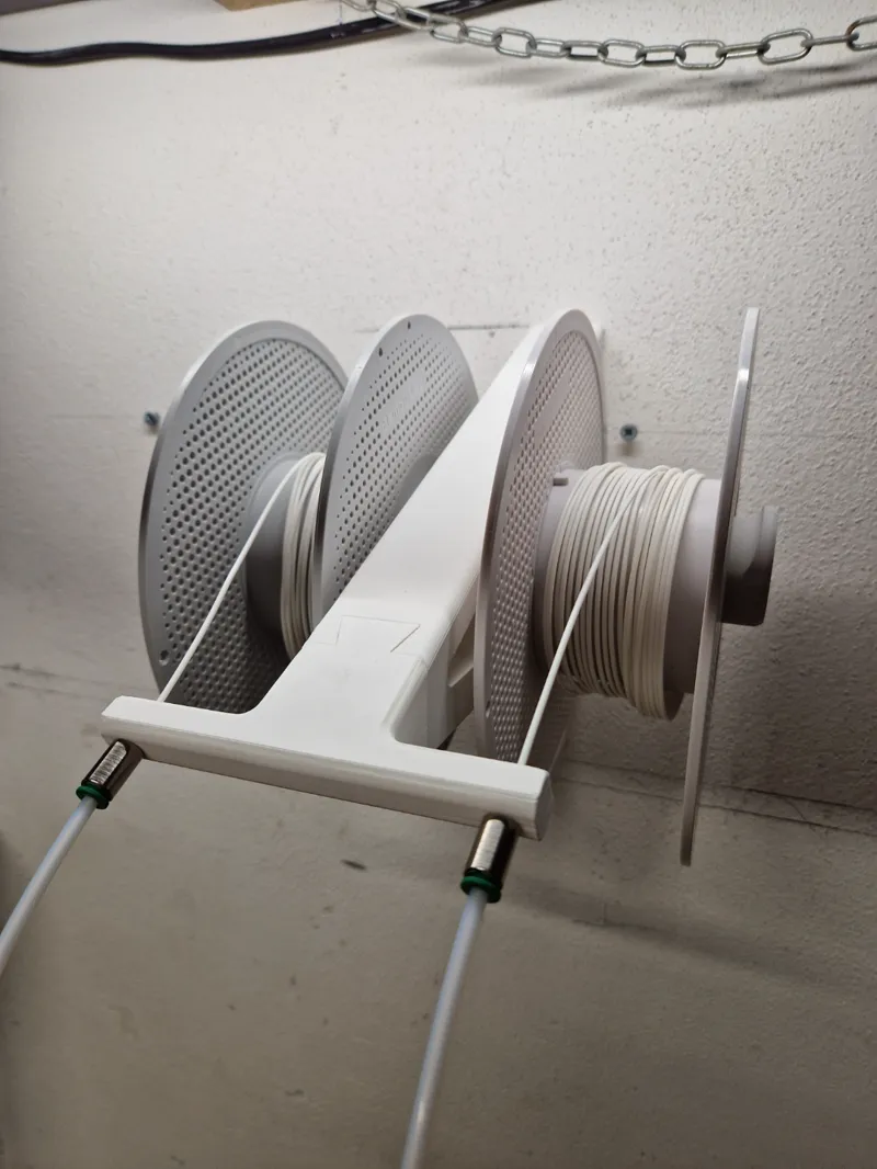 2 spools loaded wall holder