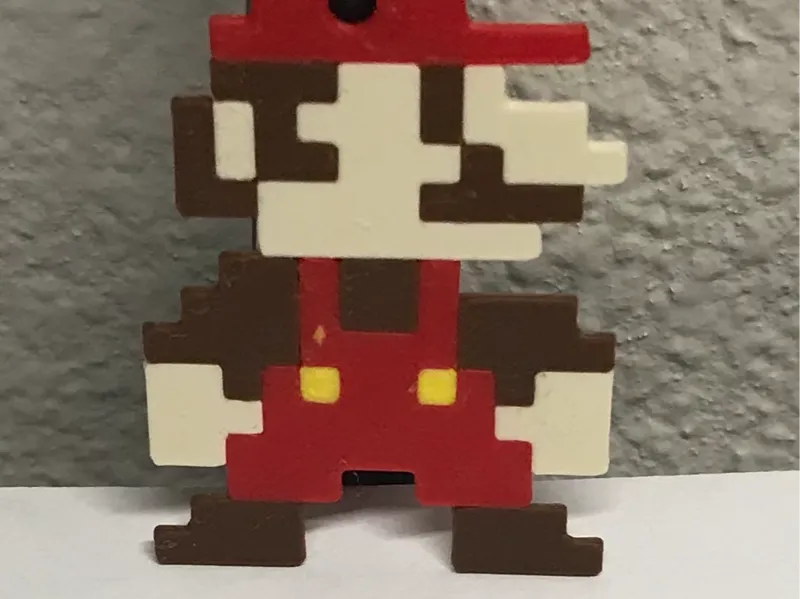 8 bit Mario keychain