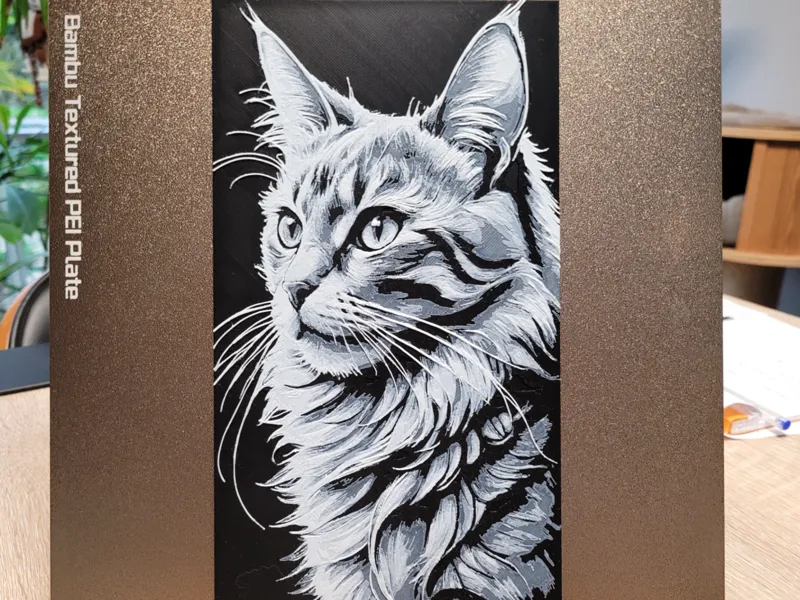 Maine Coon - Cat Hueforge - Black White - 132x235