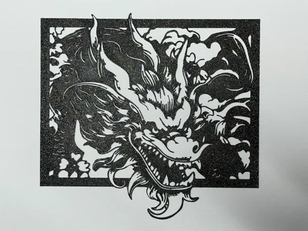 Silhouette murale dragon chinois