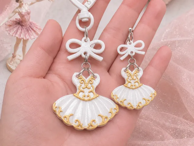 Ballet Belle Dress Earrings & Keychain
