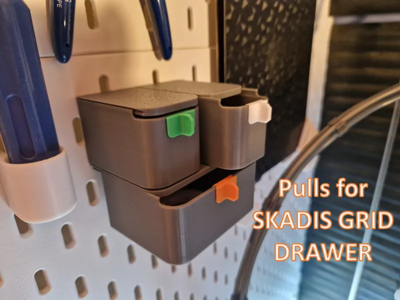 Drawer pulls for SKADIS GRID DRAWER
