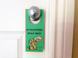 Garfield Door Knob Hanger Sign: Stay Out!