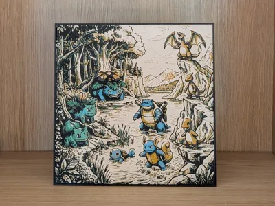 Kanto Region Pokemon Hueforge & Frame