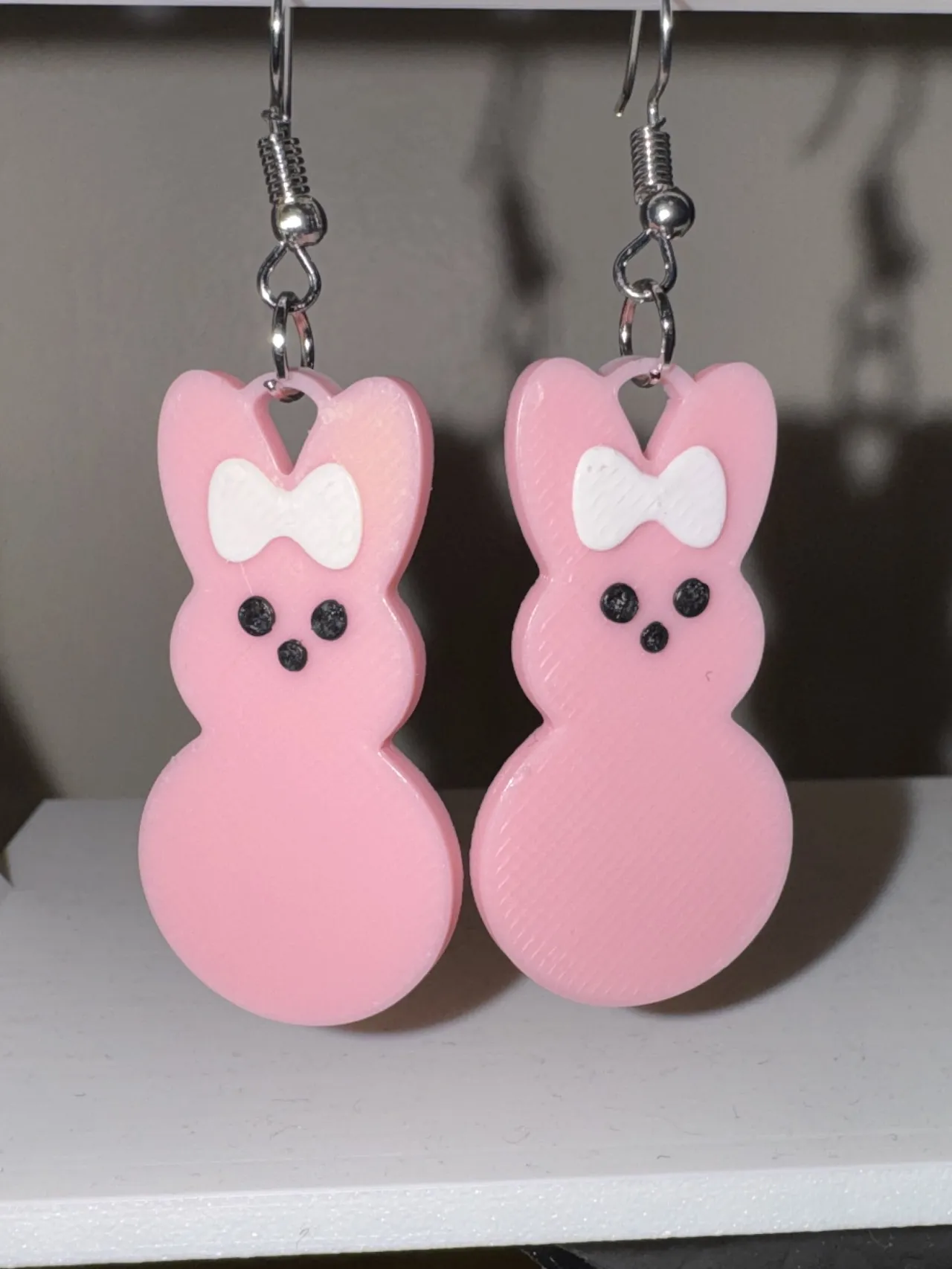 Peep Bunny Earrings for Posts or Hooks view 4