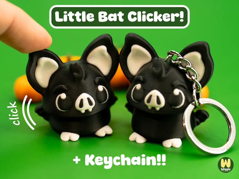 Llavero: Little Bat Clicker Keychain - Halloween Fidget Toy. Referencia del modelo original.