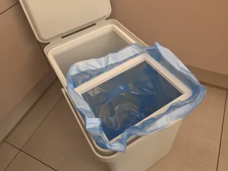 IKEA HALLBAR waste bin plastic bag holder
