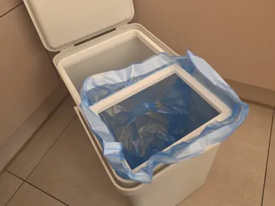 IKEA HALLBAR waste bin plastic bag holder