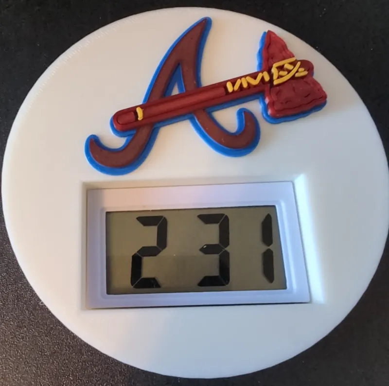 Braves Digital Clock for 2.25 x 1.25 digital clock