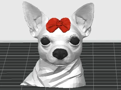 Chiuaua  (Chihuahua) 3D com Laço AMS