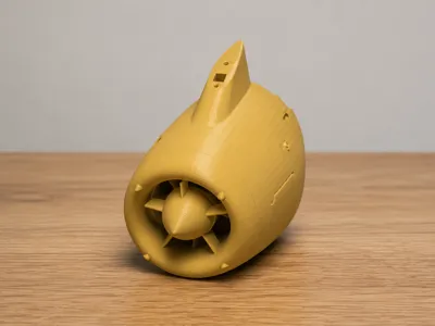 Large rocket turbine model