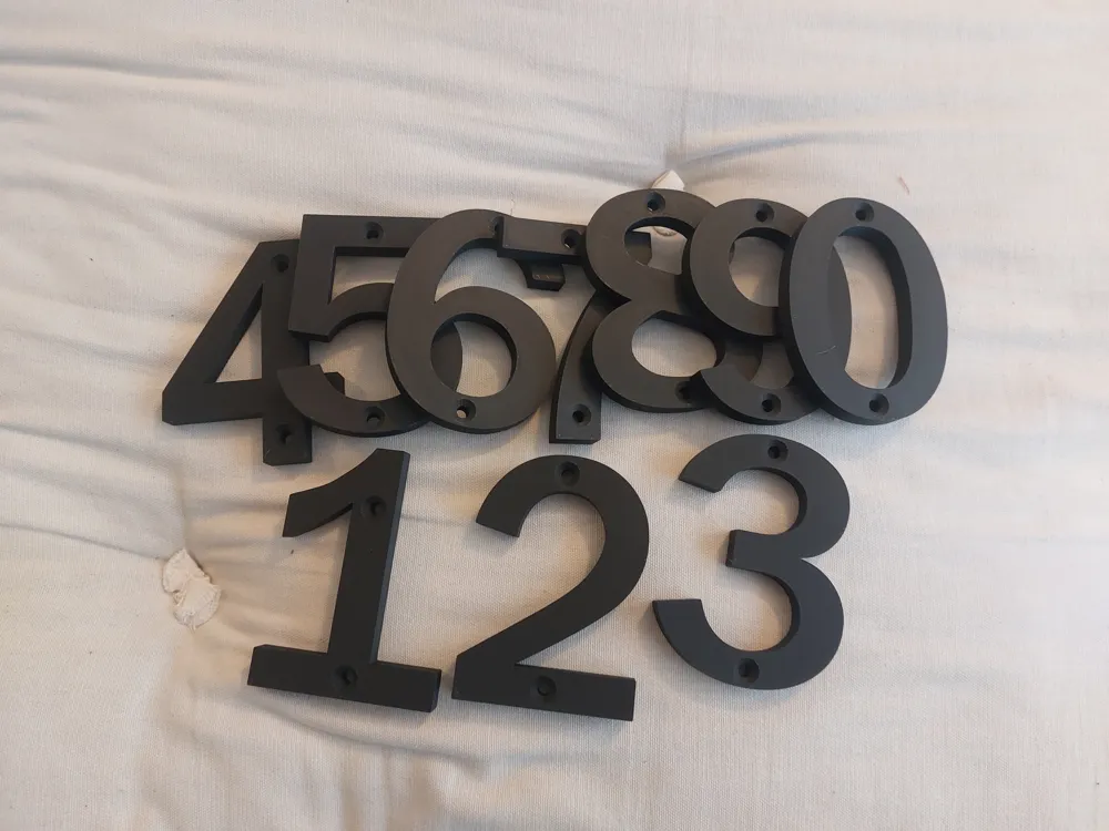 House / Gate Numbers – 10cm (Click & Print) - Free 3D Print Model ...