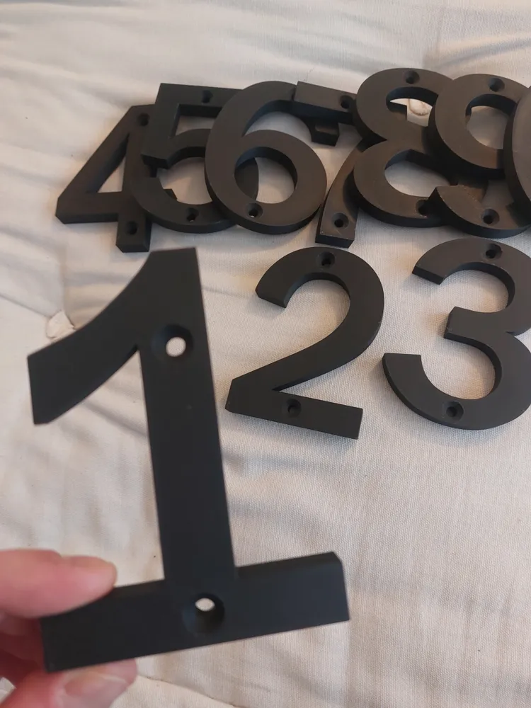 House / Gate Numbers – 10cm (Click & Print) - Free 3D Print Model ...