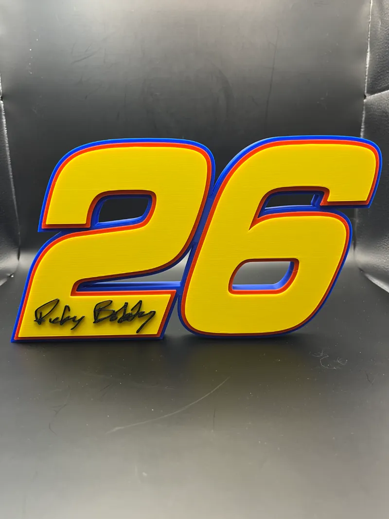 Ricky Bobby Sign Display Wall Desk Shelf Art
