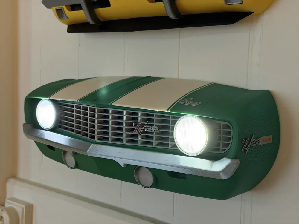 Modelo para impresión 3D: 1969 Muscle car front-end. Referencia del modelo original.