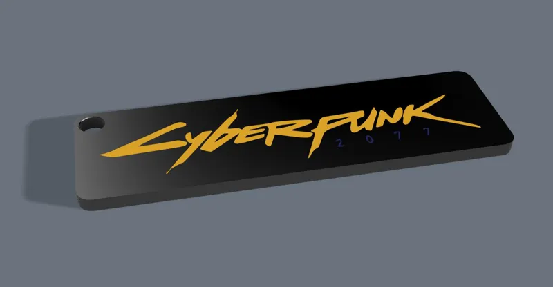 Cyberpunk logo keychain AMS
