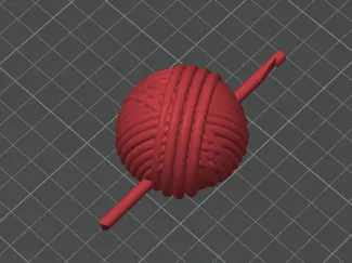 Yarn and Crochet Hook model