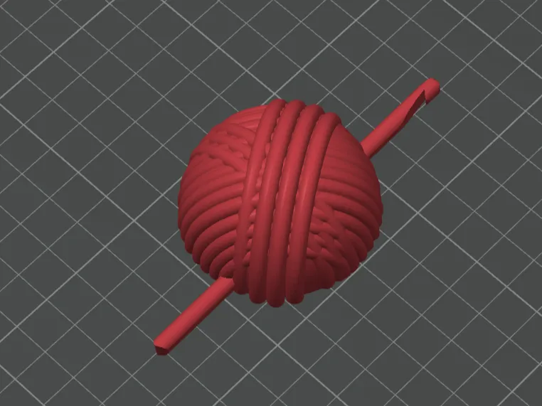 Yarn and Crochet Hook model