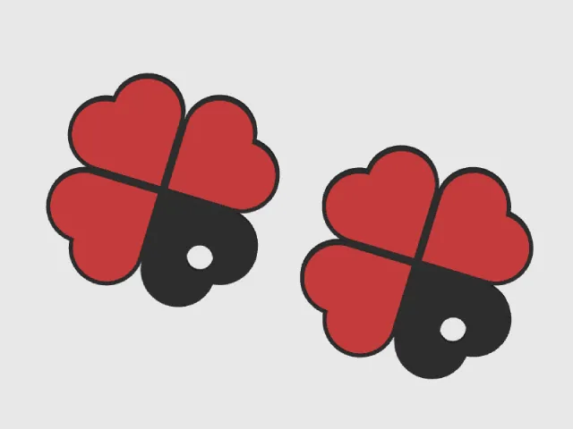 Four heart keychan