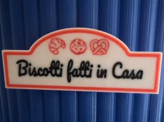 Targhetta per contenitore biscotti