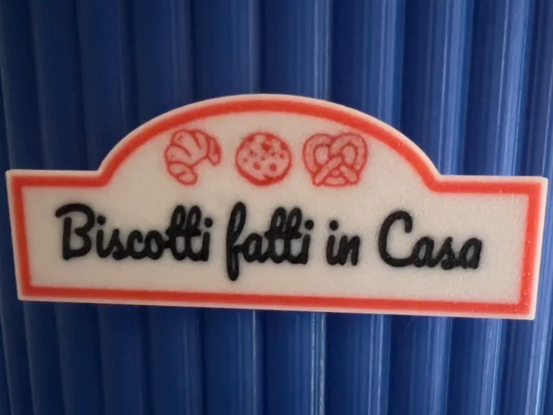 Targhetta per contenitore biscotti