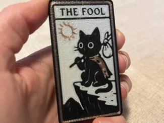 Cat Tarot Card Keychain 1 of 3 - The Fool