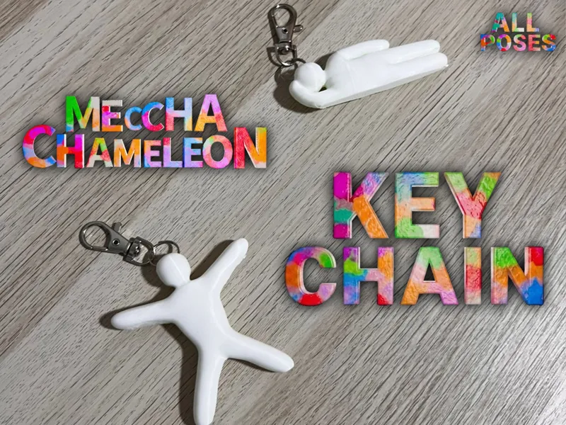 Meccha Chameleon - Key Chains - All Poses 