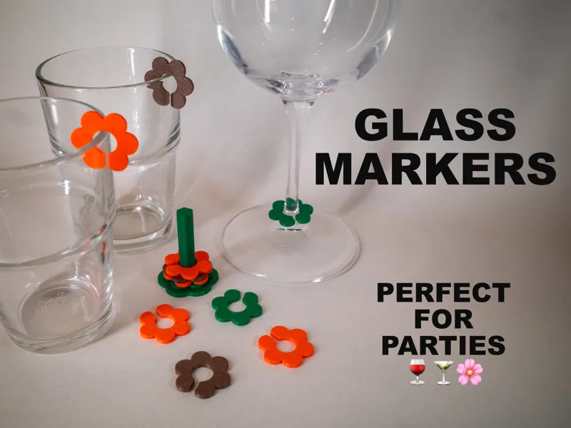 Reusable Glass Markers - Party Wine Drink Markers