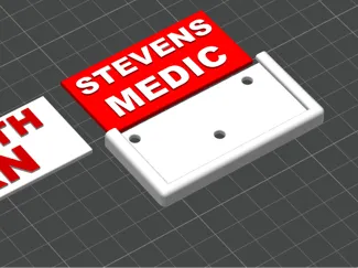 Medic RN Name Plate w/ Holder