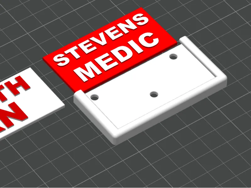 Medic RN Name Plate w/ Holder