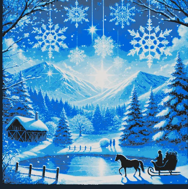 HueForge - Christmas Snow Lake