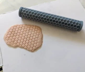 Texture Rolling Pin - Hexagon Pattern