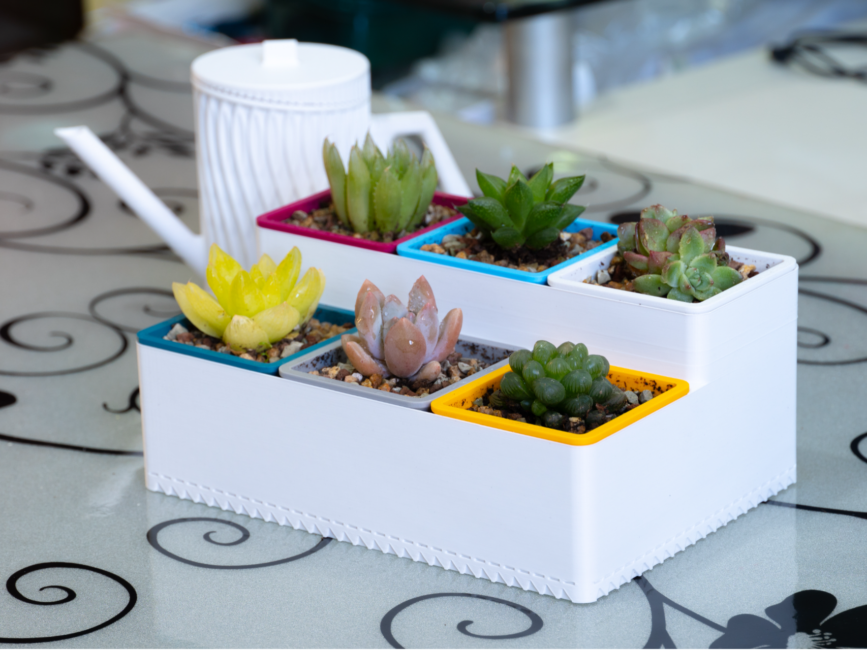 Miniatura 1 do modelo 3D 简约阶梯式多肉花盆