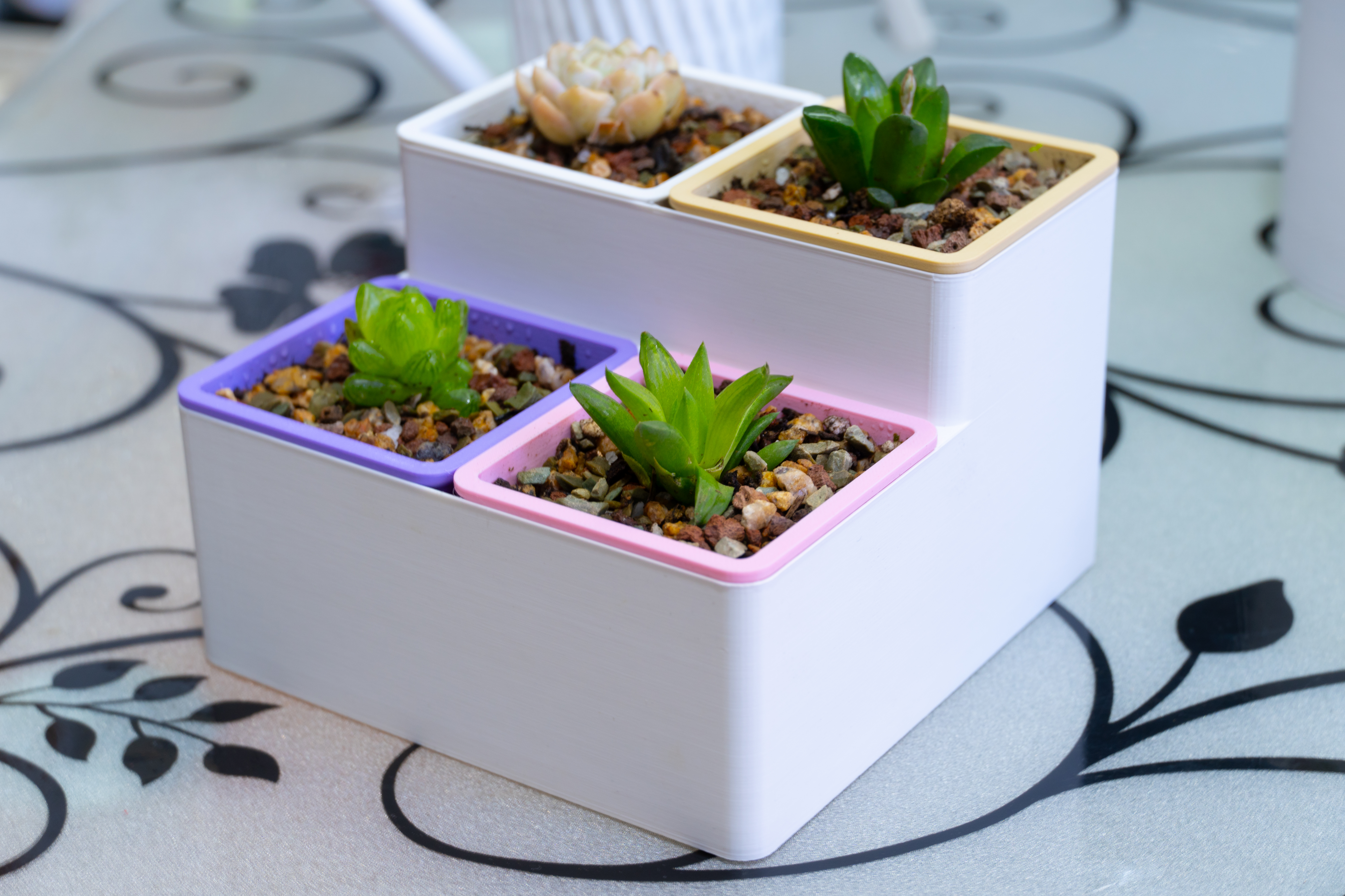 Miniatura 2 do modelo 3D 简约阶梯式多肉花盆