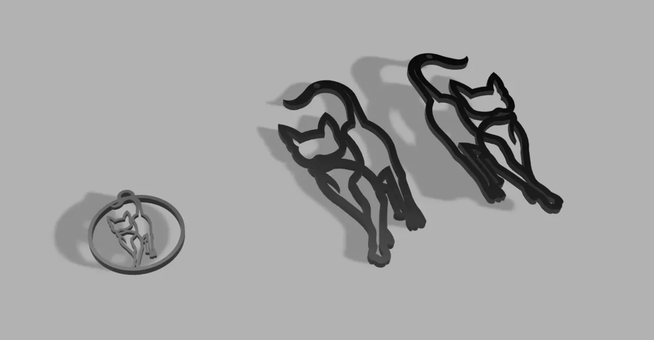Cat earrings and nacklace view 2