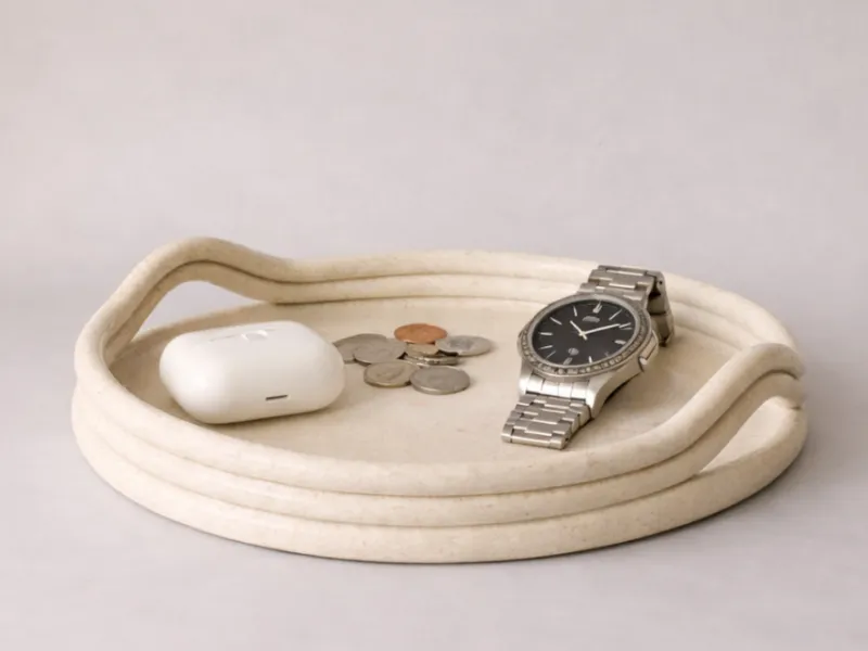 Minimal Wavy Tray | Modern Desk Organizer