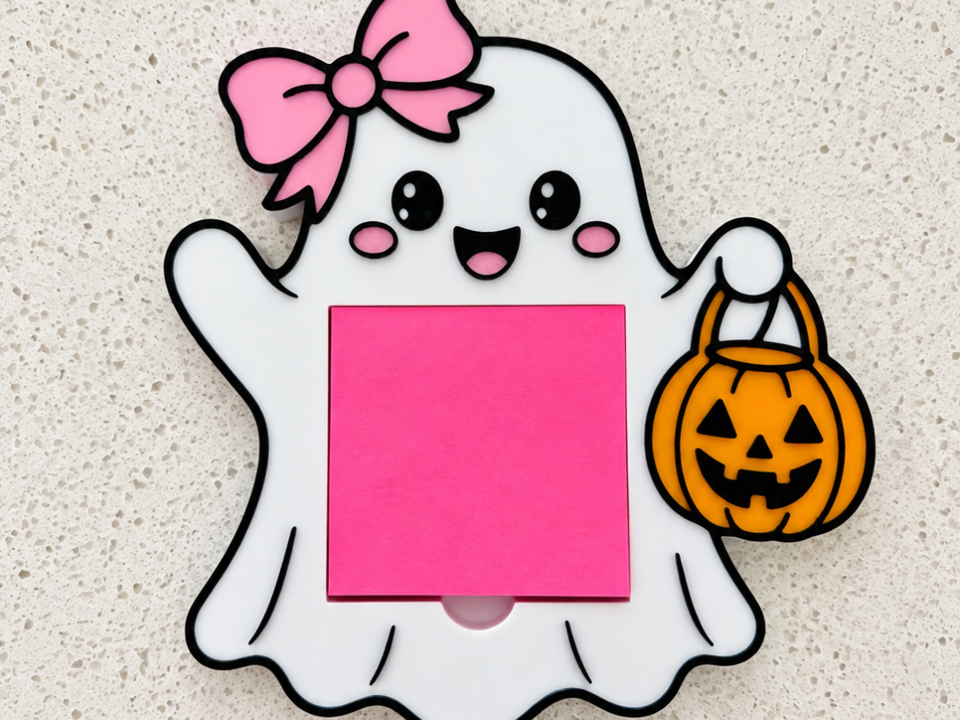 Cute Ghost Post-it Note Holder|Sticky Note Holder - 3D printed Office, in stock in India