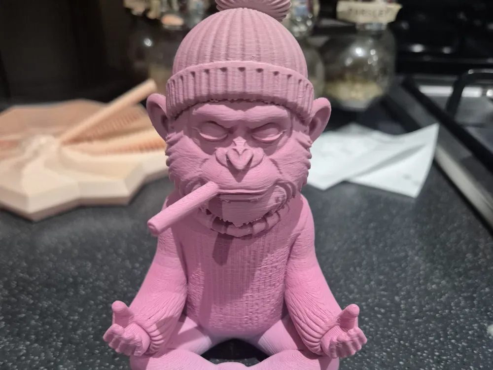 Özel Tasarım Rahatlatıcı Maymun Meditasyon Biblo Dekoratif Koleksiyonluk Süs