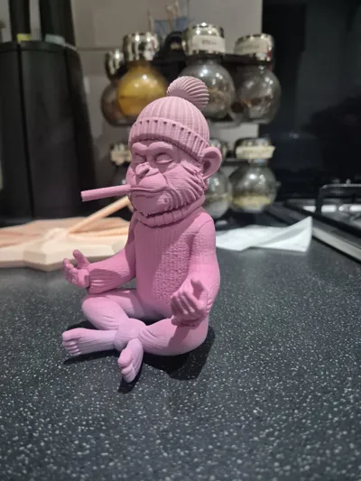 Özel Tasarım Rahatlatıcı Maymun Meditasyon Biblo Dekoratif Koleksiyonluk Süs