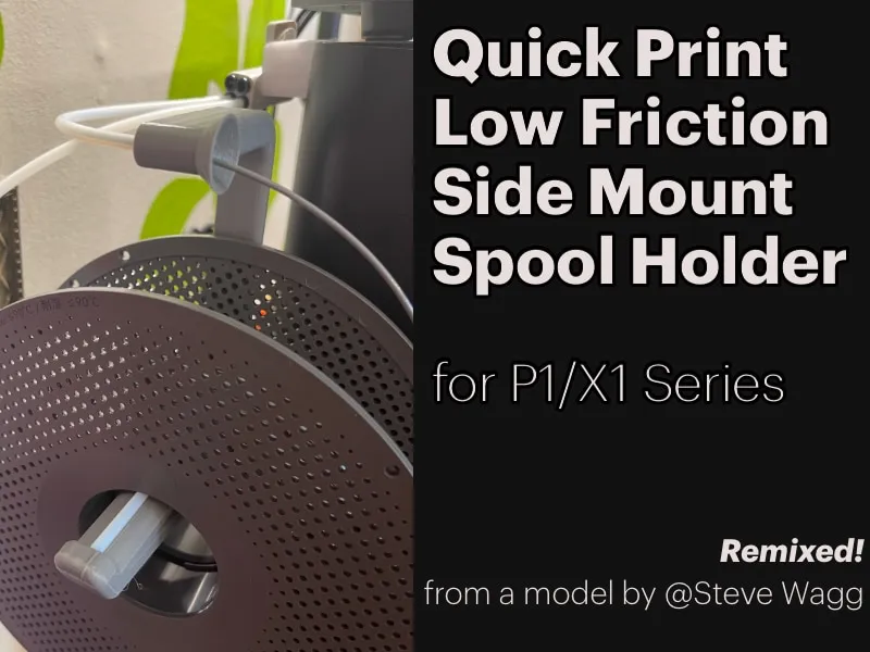 Low Friction Side-Mount Filament Spool Holder